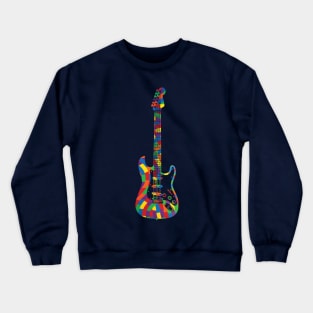 S-Style Electric Guitar Colorful Texture Crewneck Sweatshirt